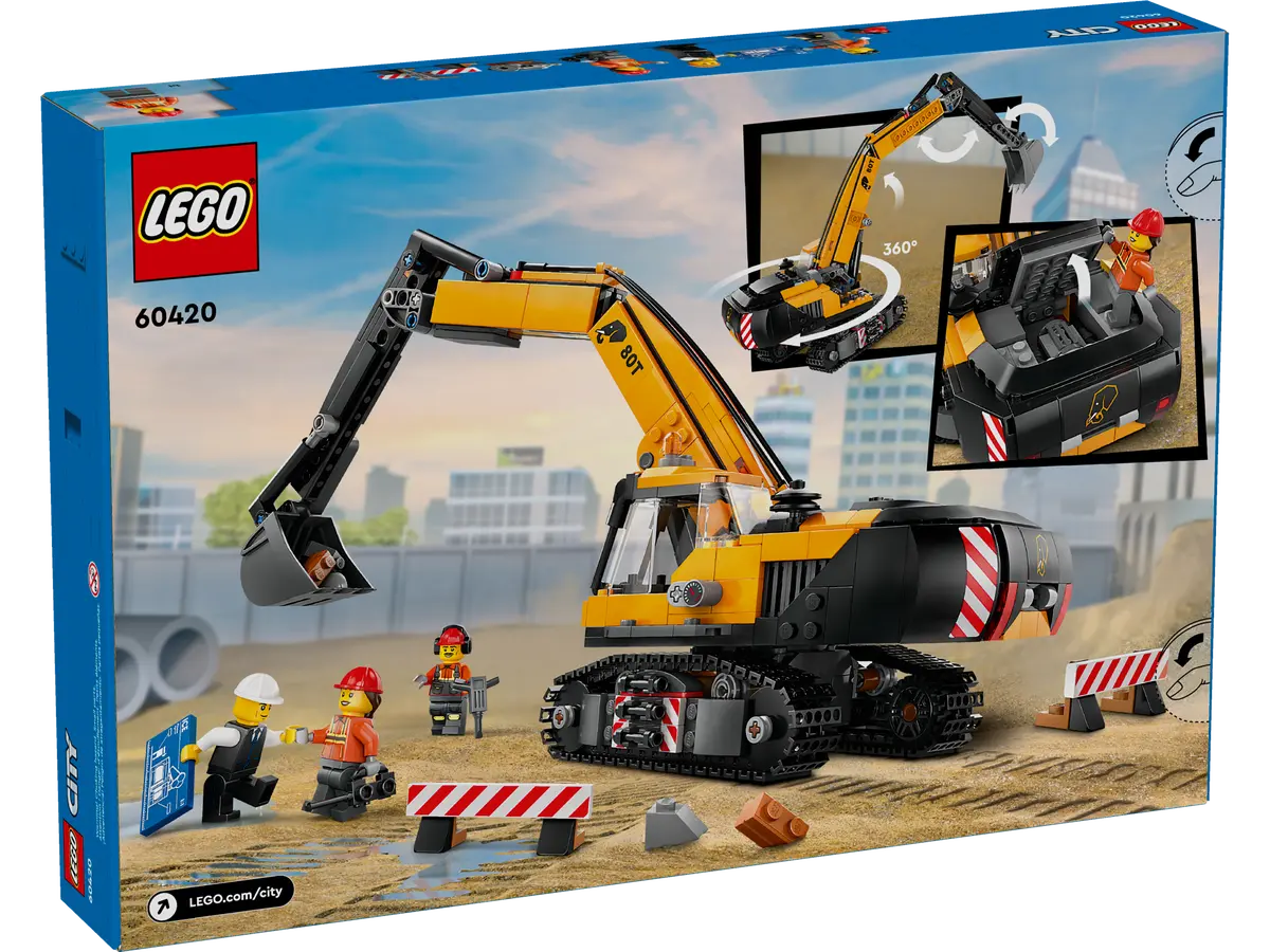 Lego-LEGO City - Construction Excavator-60420-Legacy Toys