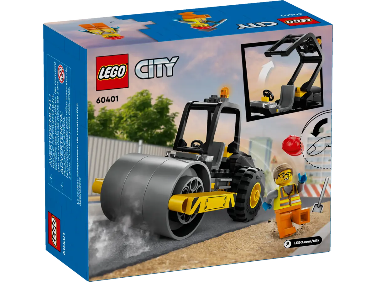 Lego-LEGO City - Construction Steamroller-60401-Legacy Toys