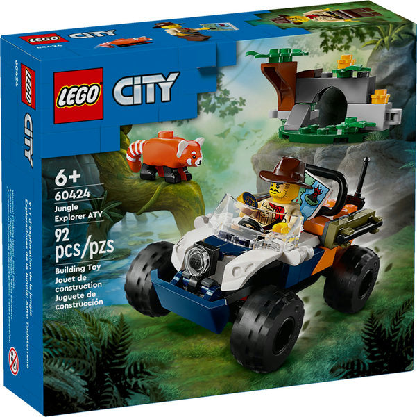 Lego-LEGO City - Jungle Explorer ATV Red Panda Mission-60424-Legacy Toys