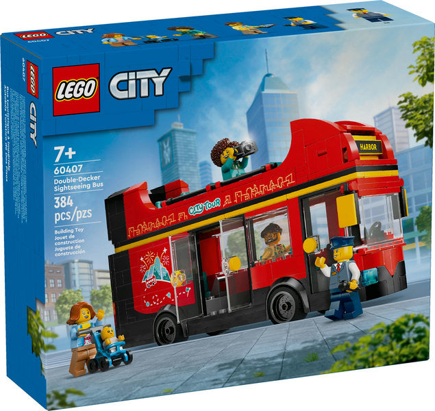 Lego-LEGO CIty - Red Double-Decker Sightseeing Bus-60407-Legacy Toys