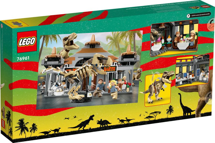 Lego-LEGO Jurassic World - Visitor Center: T-rex & Raptor Attack-76961-Legacy Toys