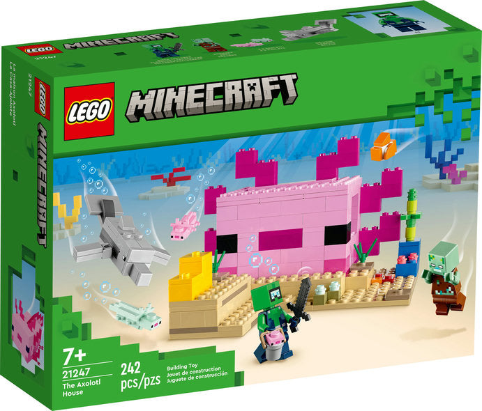 Lego-LEGO Minecraft The Axolotl House-21247-Legacy Toys