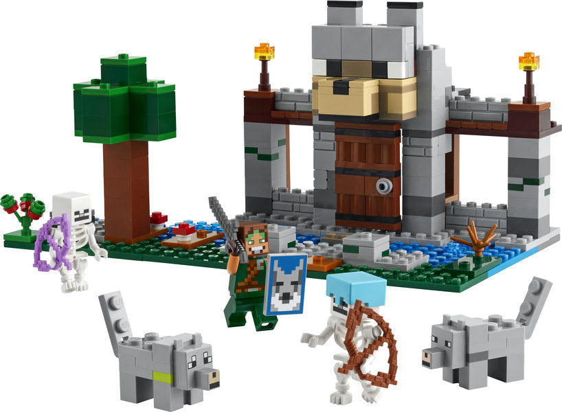 Lego-LEGO Minecraft - The Wolf Stronghold-21261-Legacy Toys