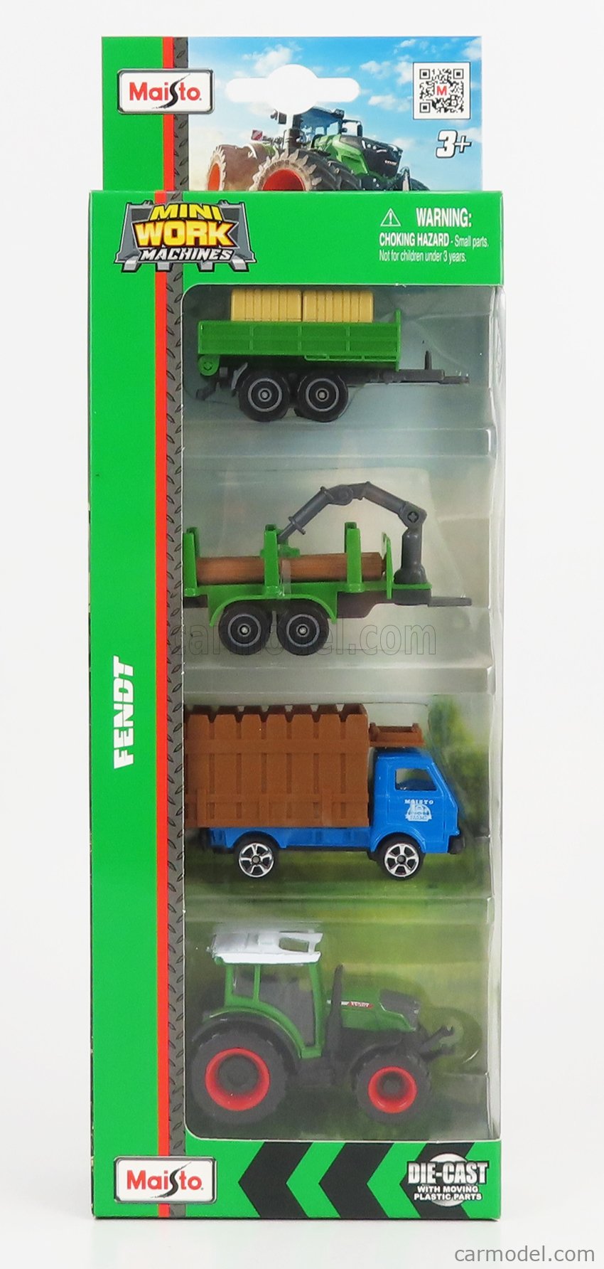 Maisto-1:64 3" Mini Work Machines Tractors & Farm 4 Pack-12563-Legacy Toys