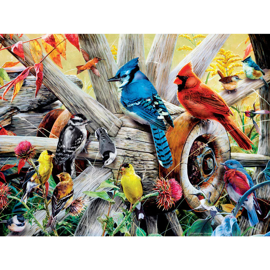 MasterPieces-Audubon - Backyard Birds - 300 Piece EZGrip Puzzle-32301-Legacy Toys