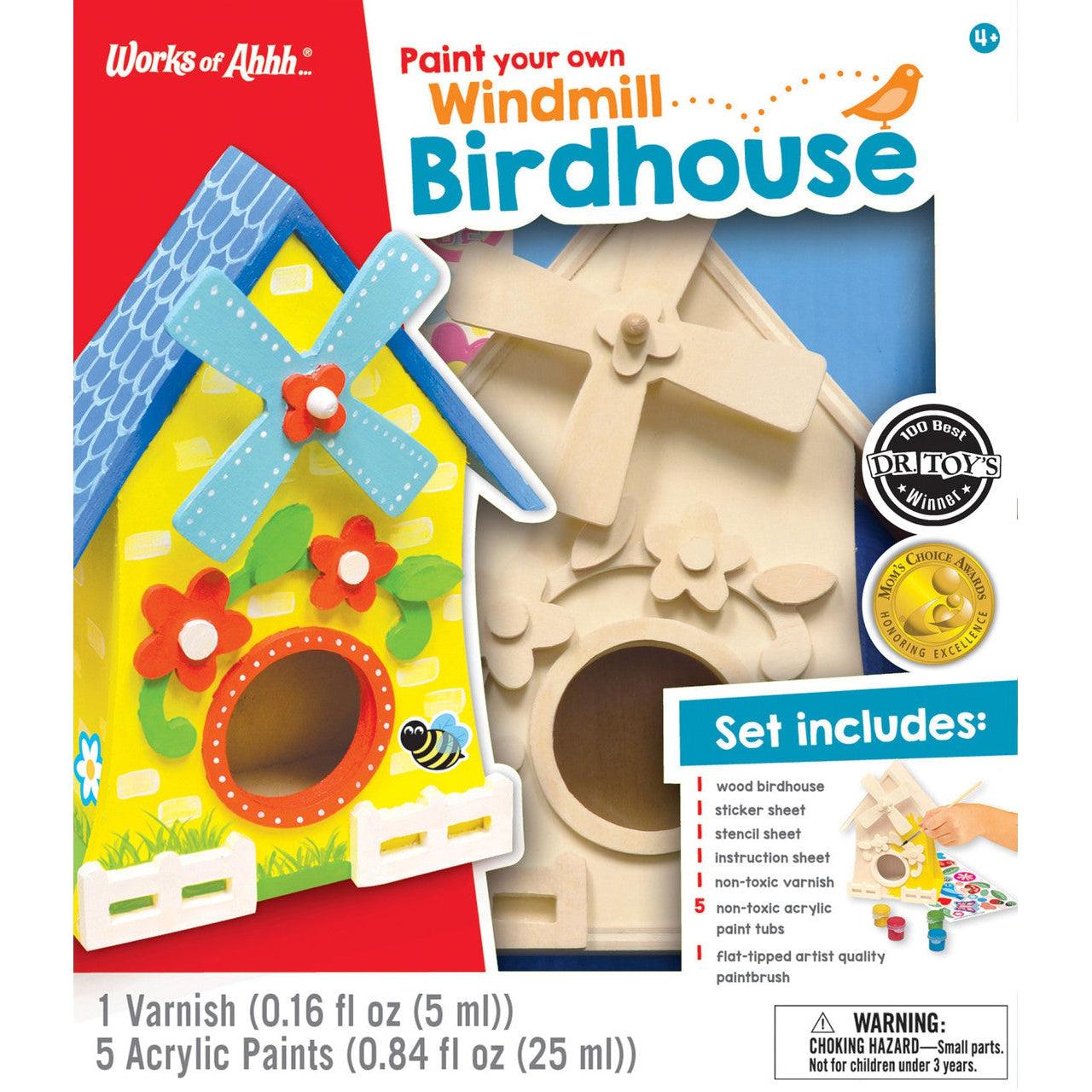 MasterPieces-Classic Wood Paint Kit - Windmill Birdhouse-2163703-Legacy Toys