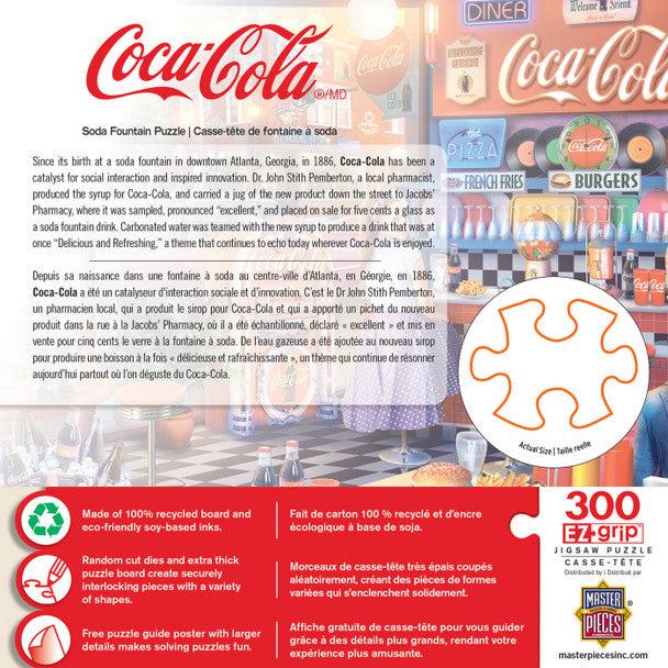 MasterPieces-Coca-Cola - Soda Fountain - 300 Piece EzGrip Puzzle-32180-Legacy Toys