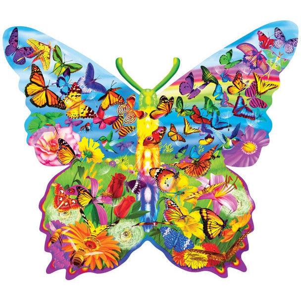 MasterPieces-Contours - Butterfly Surprise - 1000 Piece Shaped Puzzle-72051-Legacy Toys