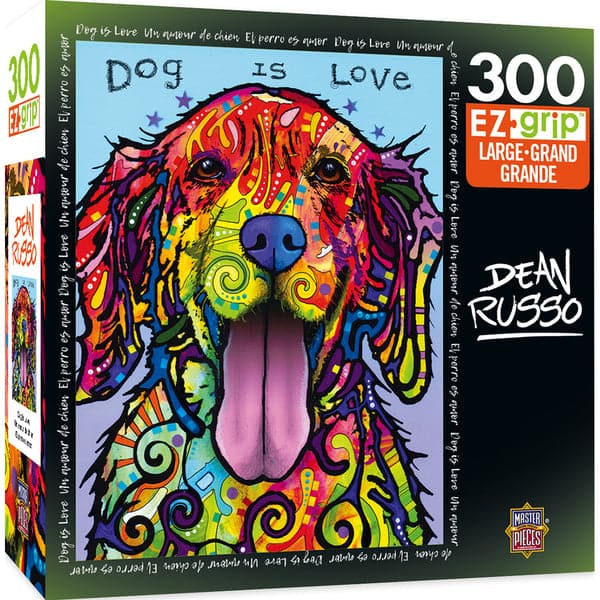 MasterPieces-Dean Russo - Dog is Love - 300 Piece EZGrip Puzzle-31821-Legacy Toys