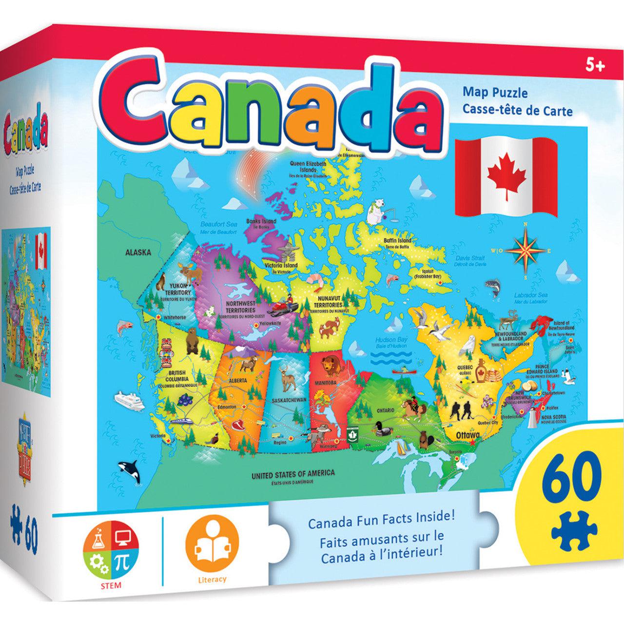 MasterPieces-Explorers - Canada Map - 60pc Puzzle-12023-Legacy Toys