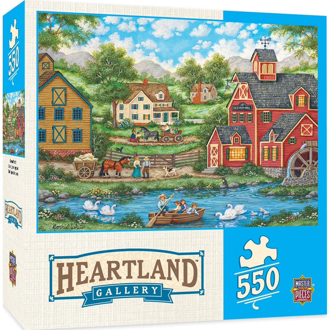 MasterPieces-Heartland Collection - Swan Pond -550 Piece Puzzle-31837-Legacy Toys