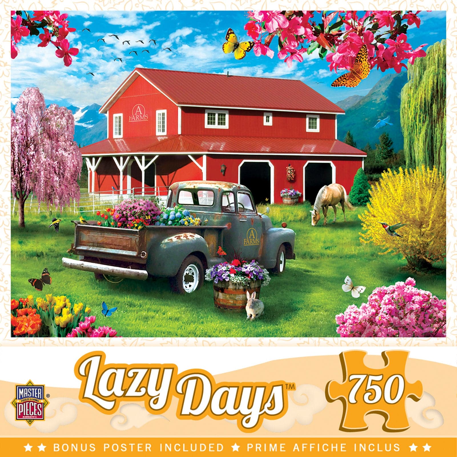 MasterPieces-Lazy Days - A Farm's Alive - 750 Piece Puzzle-32054-Legacy Toys