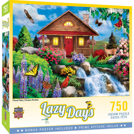 MasterPieces-Lazy Days - Floral Falls - 750 Piece Puzzle-32162-Legacy Toys