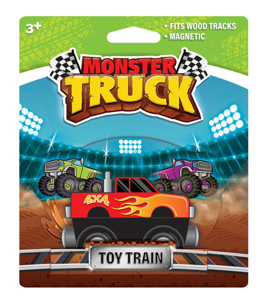 MasterPieces-Monster Truck Wood Toy Train-42315-Legacy Toys