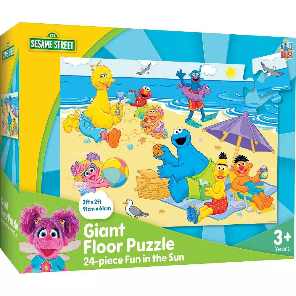 MasterPieces-Sesame Street - Fun in the Sun - 24pc Floor Puzzle-12360-Legacy Toys