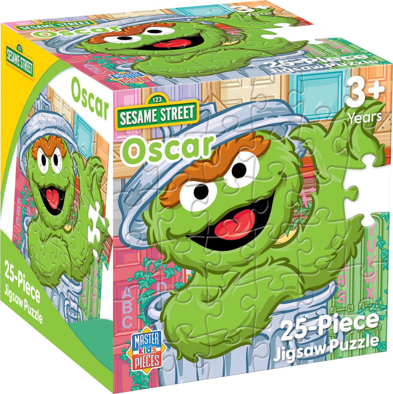 MasterPieces-Sesame Street - Oscar - 25pc Cube Puzzle-12349-Legacy Toys