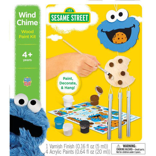 MasterPieces-Sesame Street Wind Chime Wood Paint Kit-22105-Legacy Toys