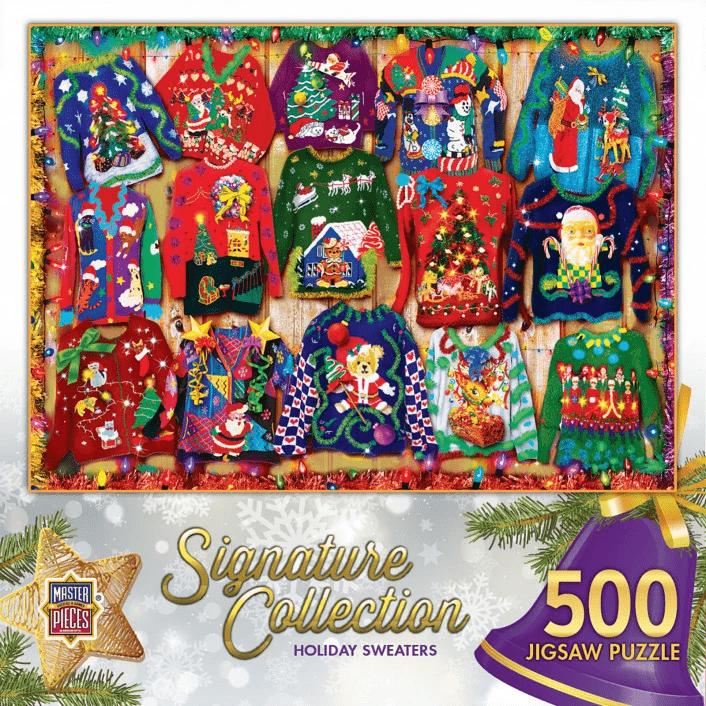 MasterPieces-Signature Collection Holiday - Holiday Sweaters - 500 Piece Puzzle-60793-Legacy Toys