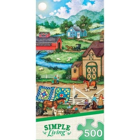 MasterPieces-Simple Living - 500 Piece Puzzle Assortment-32048-Hope's Quilts-Legacy Toys