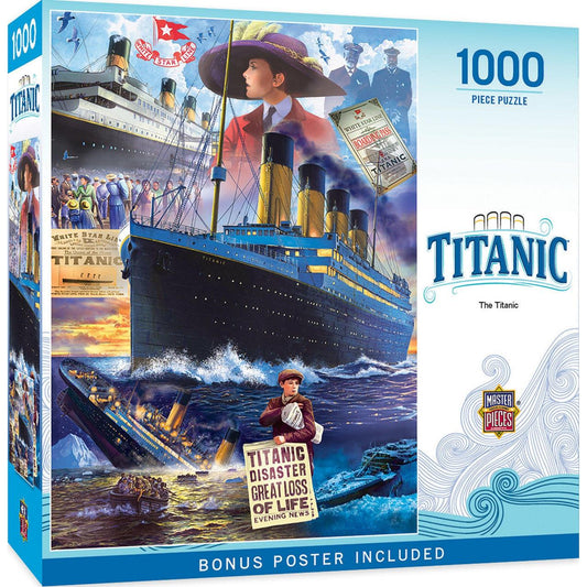MasterPieces-Titanic - Collage - 1000 Piece Puzzle-60344-Legacy Toys
