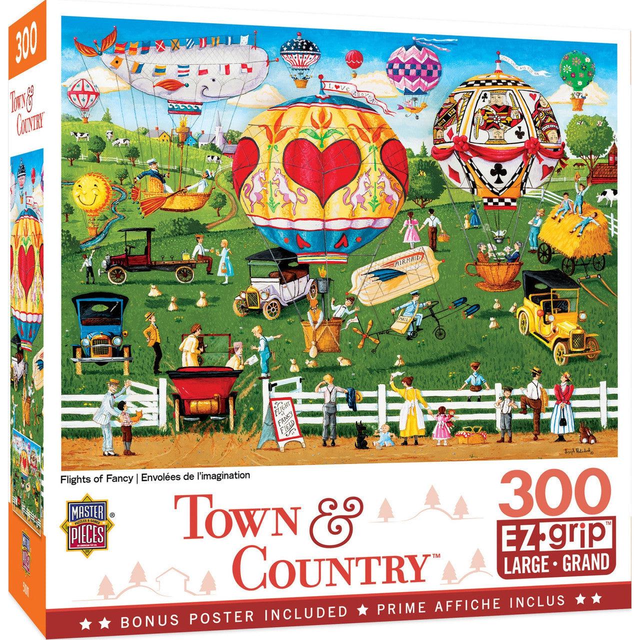 MasterPieces-Town & Country - Flights of Fancy - 300 Piece EzGrip Puzzle-31922-Legacy Toys