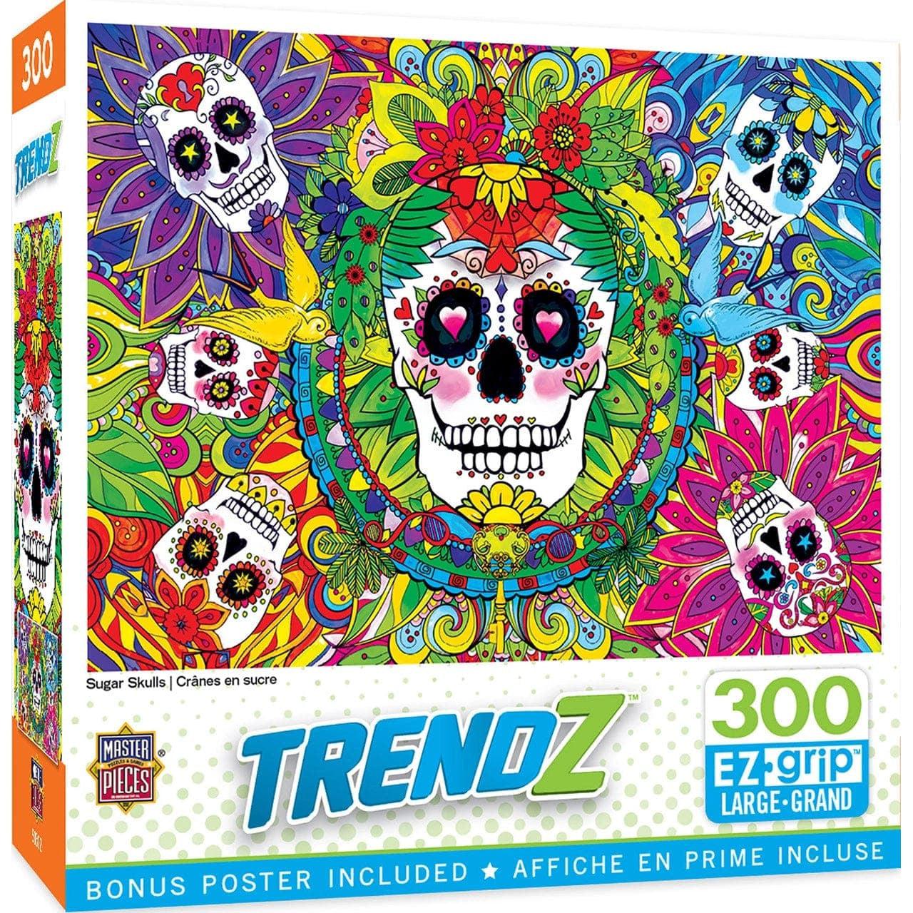 MasterPieces-Trendz - Sugar Skulls - 300 Piece EZGrip Puzzle-32262-Legacy Toys