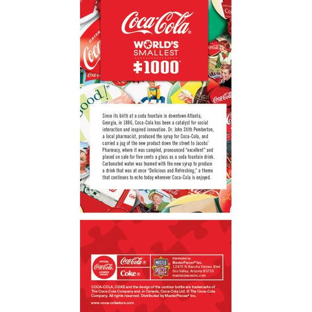 MasterPieces-World's Smallest - Coca-Cola - 1000 Piece Puzzle in a Tin-32174-Legacy Toys