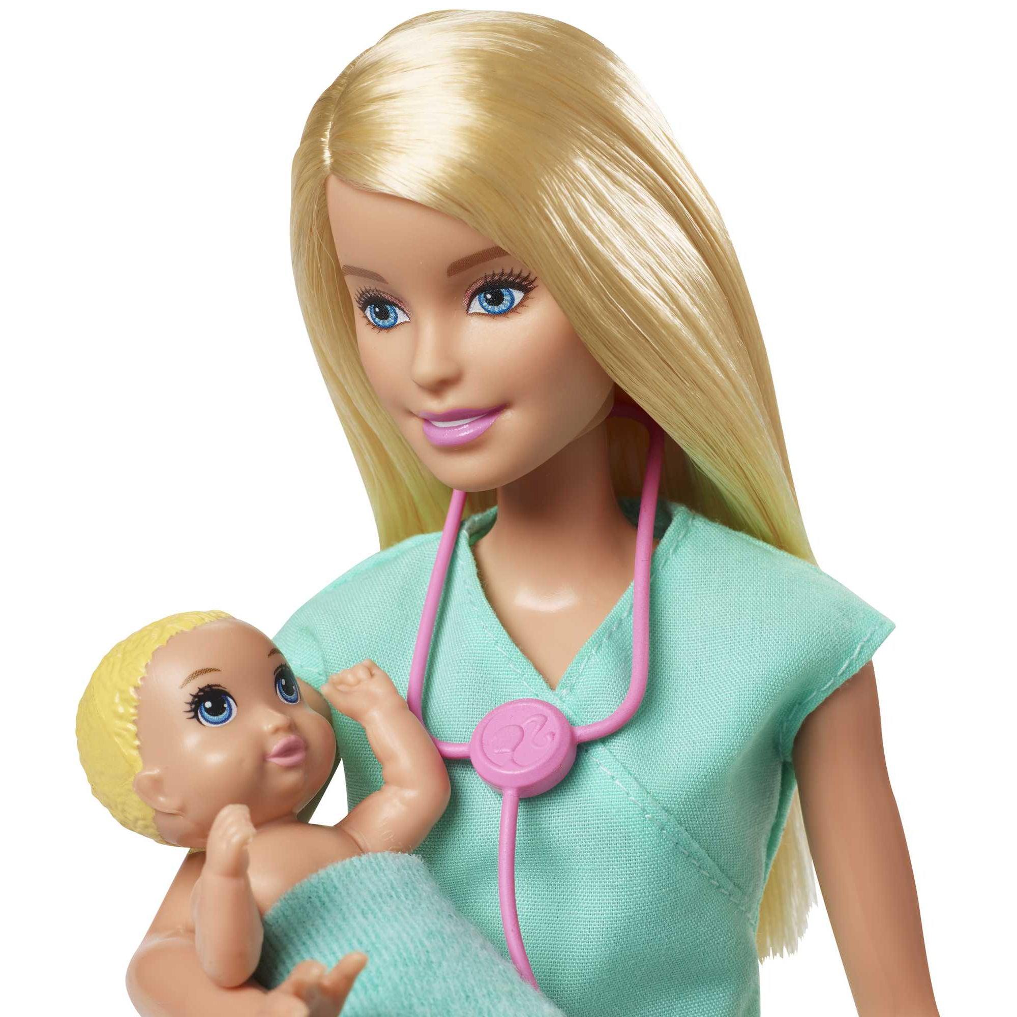 Mattel-Barbie Baby Doctor Doll Playset-GKH23-Legacy Toys