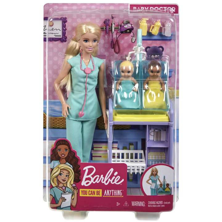 Mattel-Barbie Baby Doctor Doll Playset-GKH23-Legacy Toys