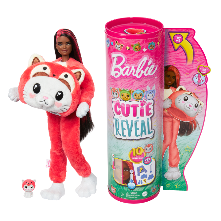 Mattel-Barbie Cutie Reveal - Kitten as Red Panda-HRK23-Legacy Toys