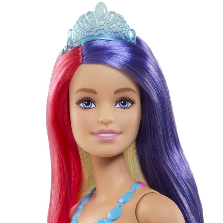 Mattel-Barbie Dreamtopia Princess Doll - Rainbow Skirt - Pink and Purple Hair - Blue Tiara-GTF38-Legacy Toys