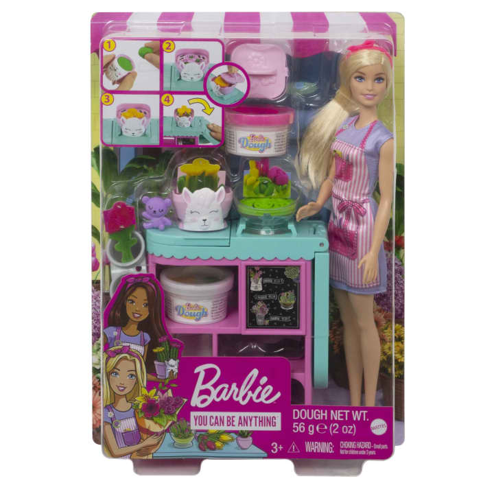 Mattel-Barbie Florist Doll and Playset - Blonde-GTN58-Legacy Toys