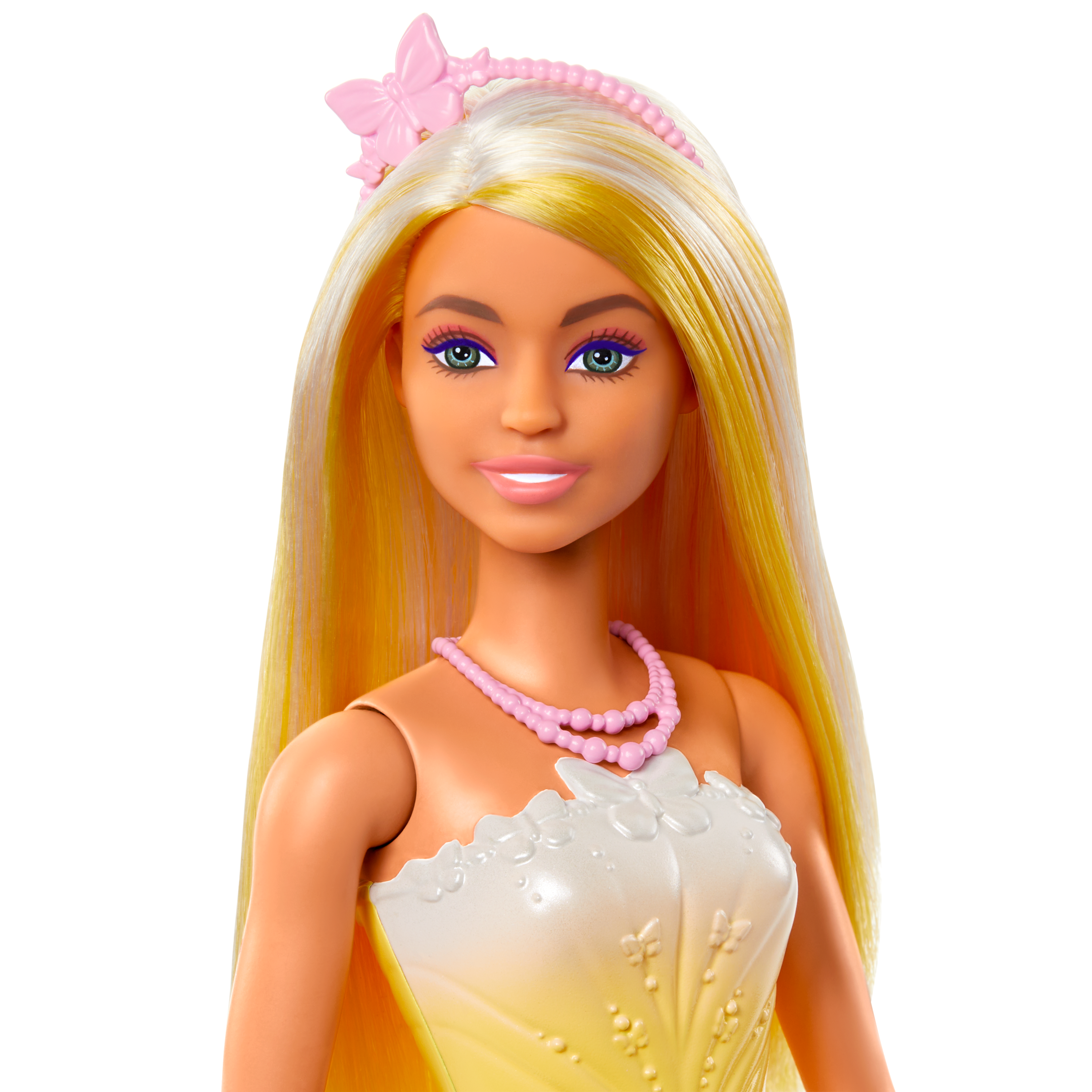 Mattel-Barbie Royal Doll - Blonde Hair Pink & Yellow Skirt-HRR09-Legacy Toys