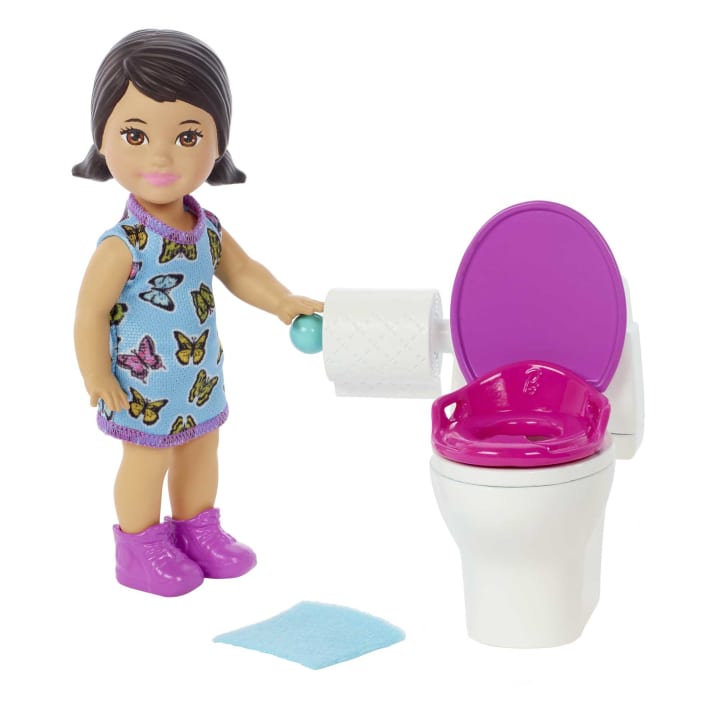 Barbie hotsell toilet set