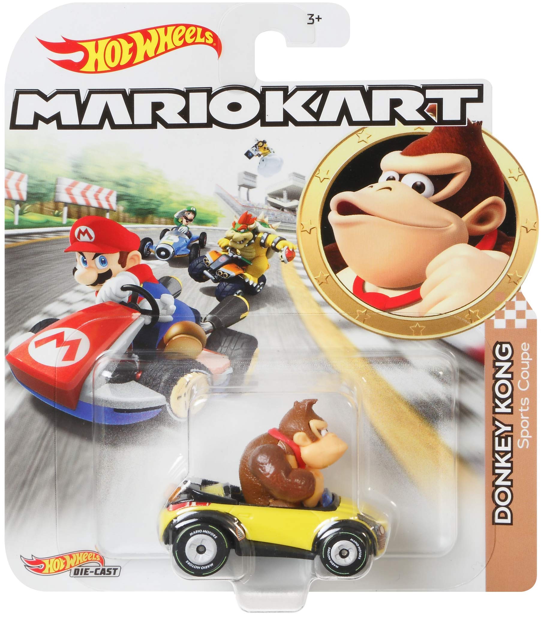 Mattel-Hot Wheels Mario Kart - Donkey Kong Sports Coupe-GJH57-Legacy Toys