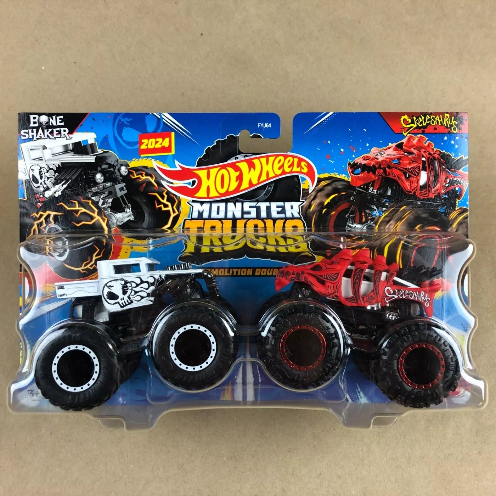 Mattel-Hot Wheels Monster Trucks Demolition Doubles - 2 Pack - Assorted Styles-FYJ64-Legacy Toys
