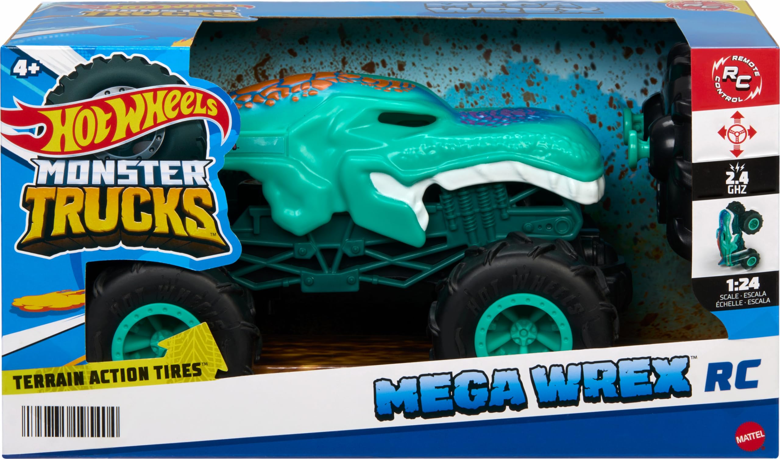 Mattel-Hot Wheels Monster Trucks - Mega-Wrex RC Vehicle-HTP14-Legacy Toys