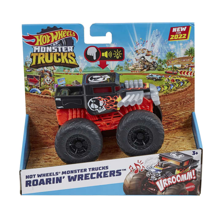 Mattel-Hot Wheels Monster Trucks Roarin' Wreckers - Boneshaker-HDX61-Legacy Toys