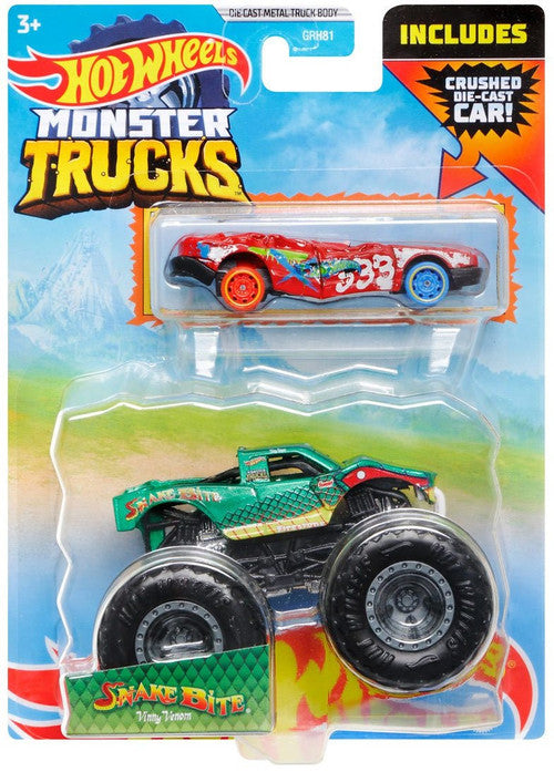 Mattel-Hot Wheels Monster Trucks - Snake Bite-HDC02-Legacy Toys