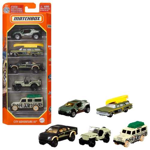 Mattel-MatchBox 5 Pack Assortment-C1817-Legacy Toys