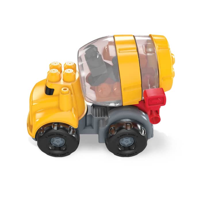 Mattel-MEGA Bloks Cat Cement Mixer With Big Building Blocks-GFG11-Legacy Toys