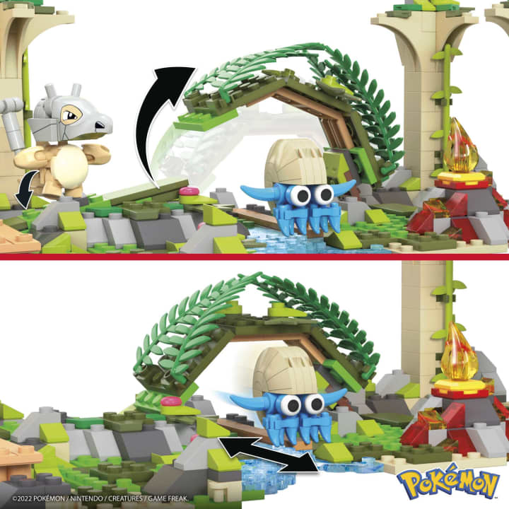MEGA Pokemon Building Toy Kit Charmander Set with 3 Action Figures (300  Pieces) for Kids