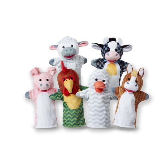 Melissa & Doug-Barn Buddies Hand Puppets 6 Piece-9121-Legacy Toys