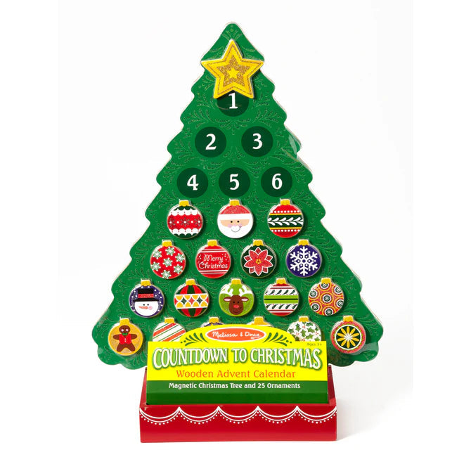 Melissa & Doug-Countdown to Christmas Wooden Seasonal Calendar-3571-Legacy Toys