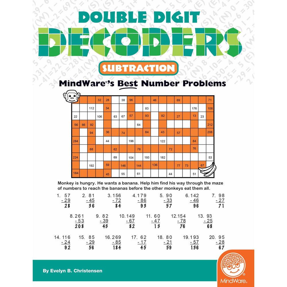 MindWare-Math Mosaics - Double Digit Decoders Subtraction-68216-Legacy Toys