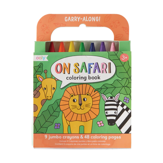 Ooly-Carry Along Crayon & Coloring Book Kit - On Safari-138-020-Legacy Toys