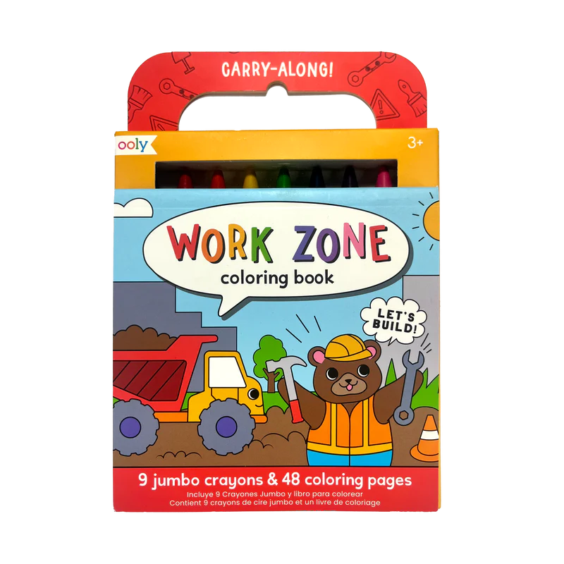 Ooly-Carry Along Crayon & Coloring Book Kit - Work Zone-138-027-Legacy Toys