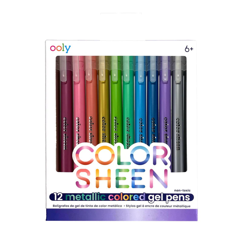 Ooly-Color Sheen Metallic Markers - Set of 12-130-111-Legacy Toys