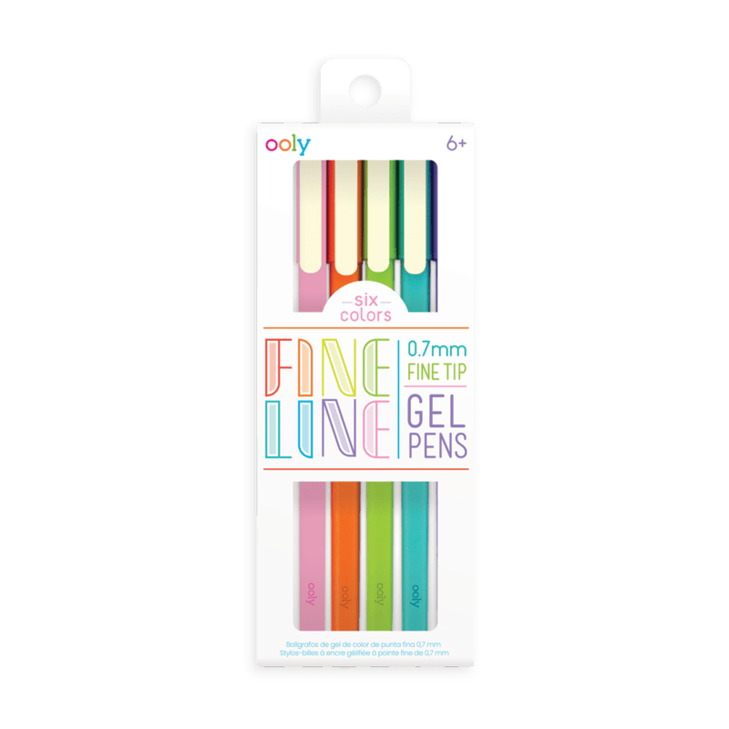 Ooly-Fine Line Colored Gel Pens - Set of 6-132-138-Legacy Toys