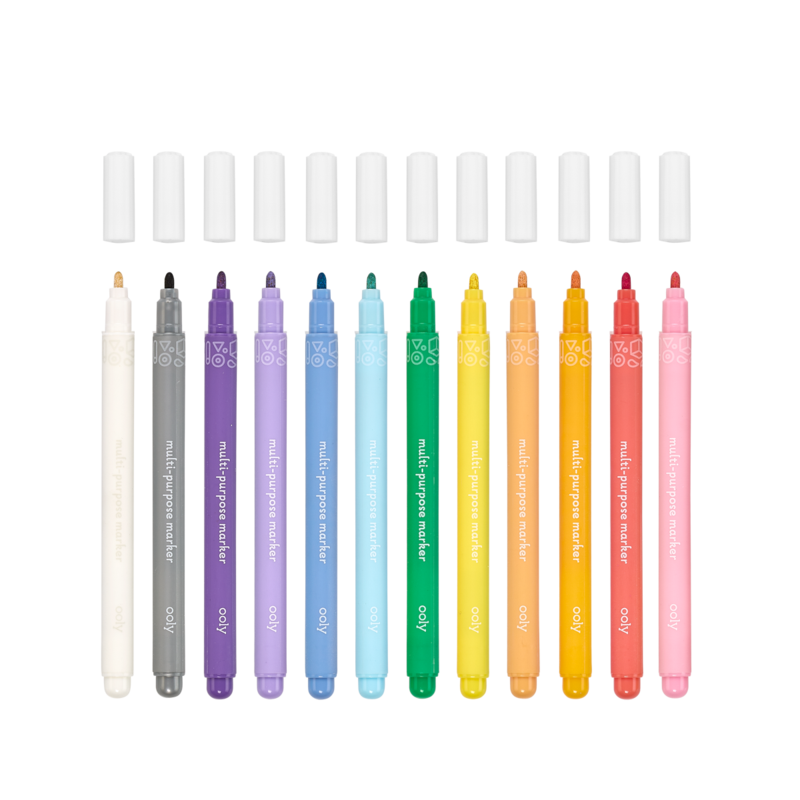 Ooly-Marvelous Multi-Purpose Paint Markers Set Of 12-OOL-130-086-Legacy Toys